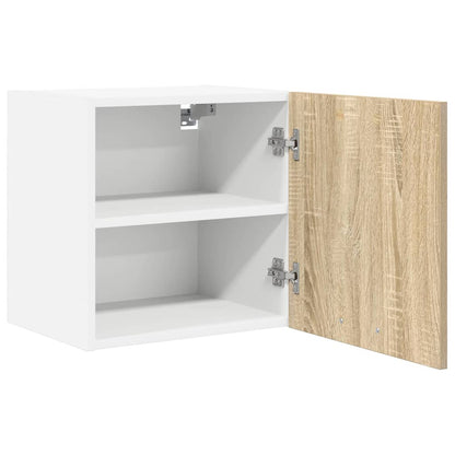 vidaXL Hanging Cabinet Sonoma Oak and White 40 x 31 x 40 cm