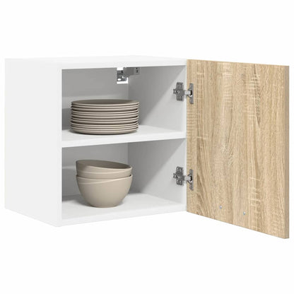 vidaXL Hanging Cabinet Sonoma Oak and White 40 x 31 x 40 cm