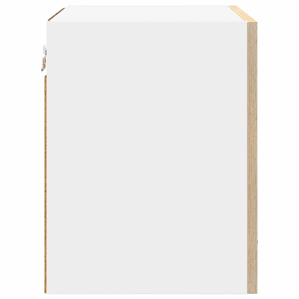 vidaXL Hanging Cabinet Sonoma Oak and White 40 x 31 x 40 cm