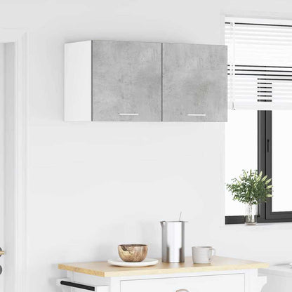 vidaXL Hanging Cabinet Concrete Grey and White 40 x 31 x 40 cm