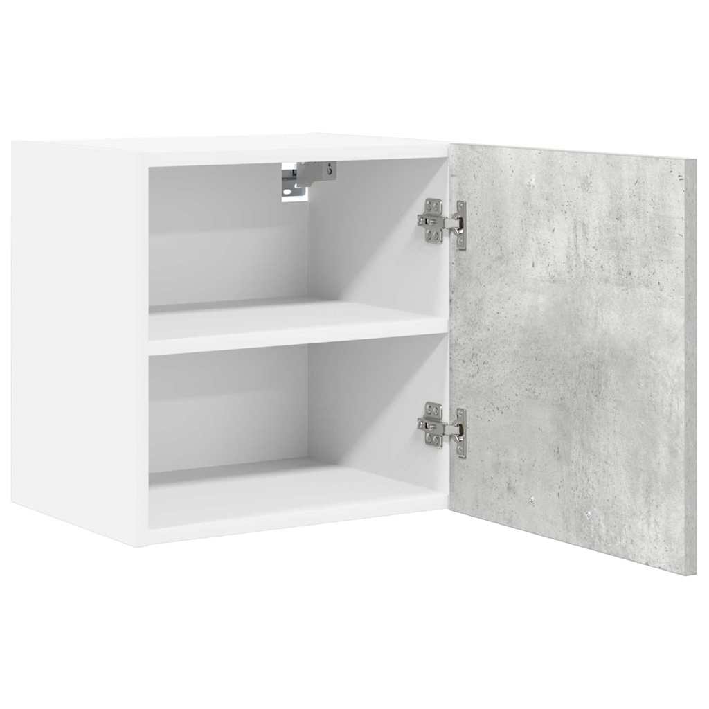 vidaXL Hanging Cabinet Concrete Grey and White 40 x 31 x 40 cm