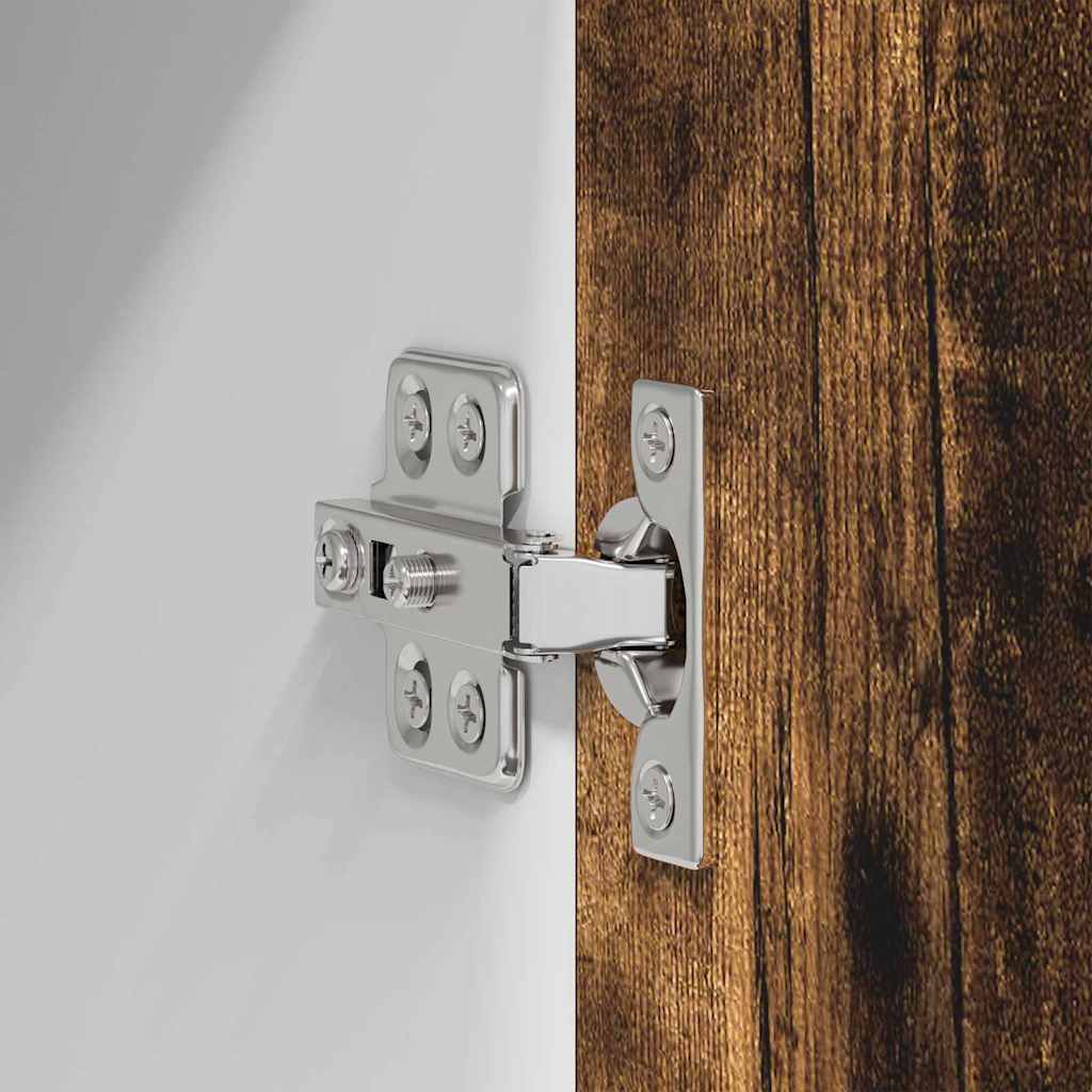 vidaXL Hanging Cabinet 2 pcs Smoked Oak and White 40 x 31 x 40 cm