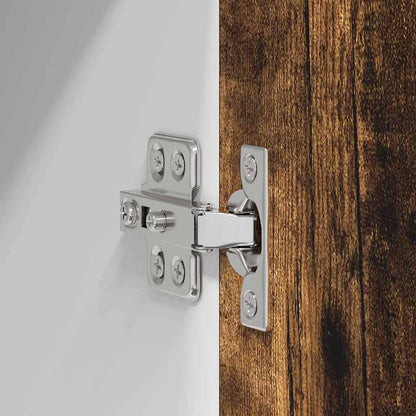vidaXL Hanging Cabinet 2 pcs Smoked Oak and White 40 x 31 x 40 cm