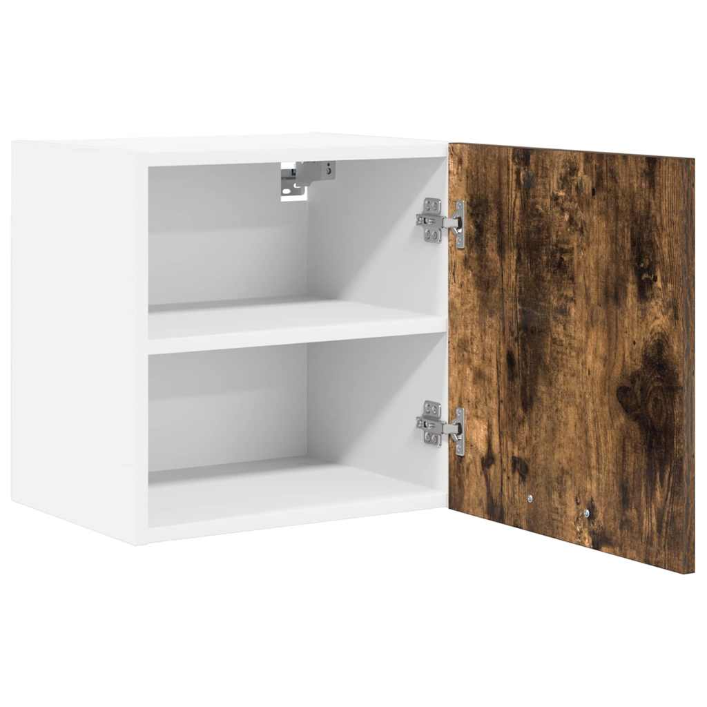 vidaXL Hanging Cabinet 2 pcs Smoked Oak and White 40 x 31 x 40 cm