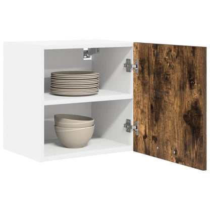 vidaXL Hanging Cabinet 2 pcs Smoked Oak and White 40 x 31 x 40 cm