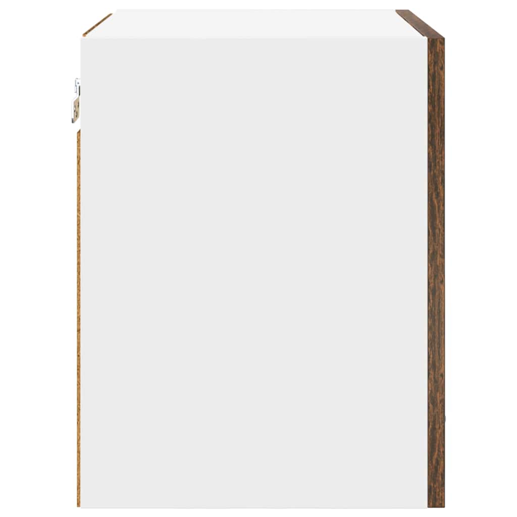 vidaXL Hanging Cabinet 2 pcs Smoked Oak and White 40 x 31 x 40 cm