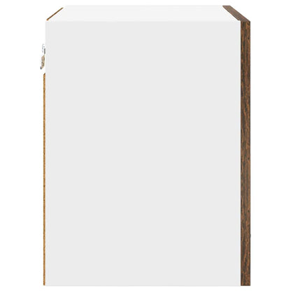 vidaXL Hanging Cabinet 2 pcs Smoked Oak and White 40 x 31 x 40 cm