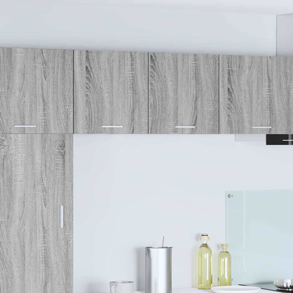 vidaXL Hanging Cabinet Grey Sonoma and White 40 x 31 x 40 cm