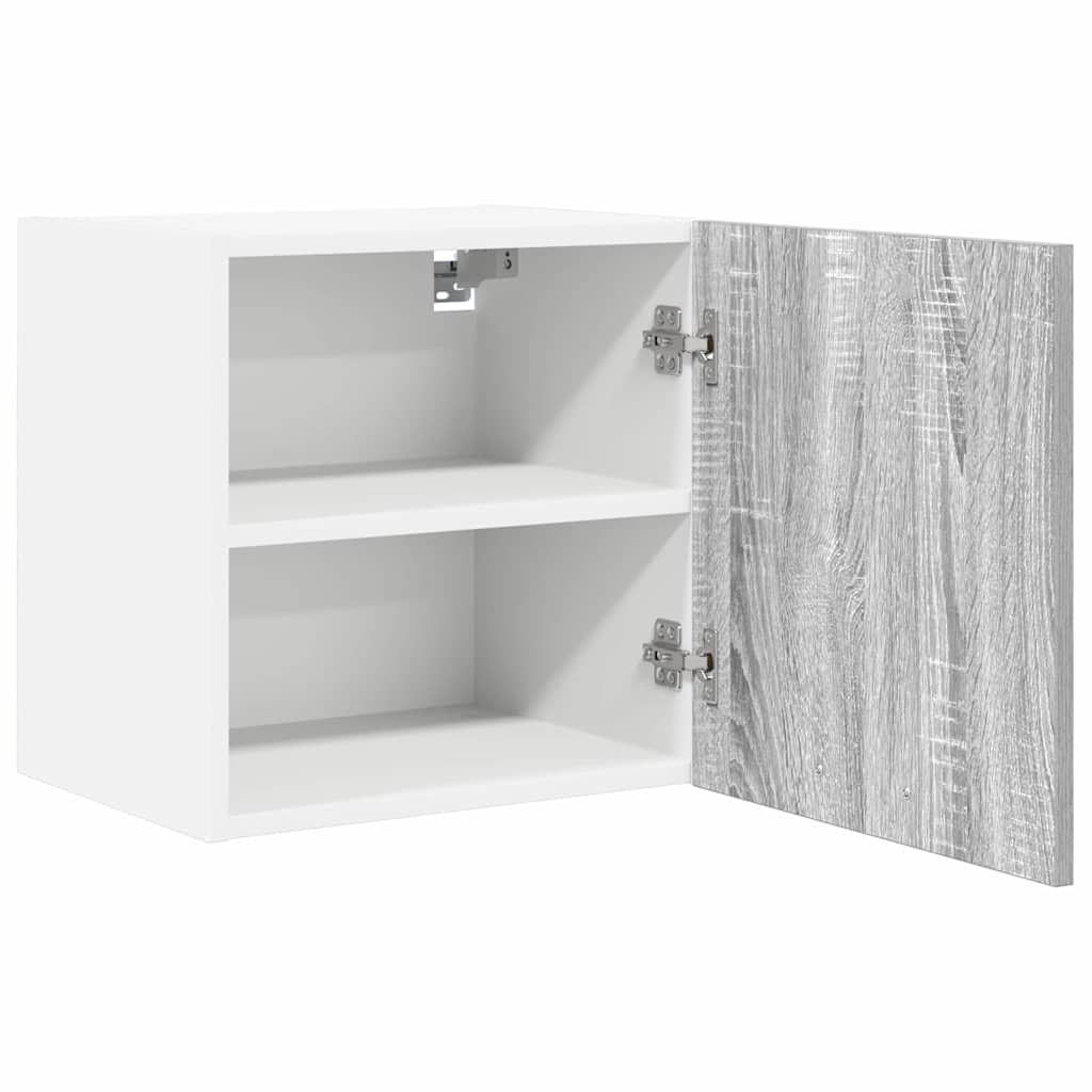 vidaXL Hanging Cabinet Grey Sonoma and White 40 x 31 x 40 cm