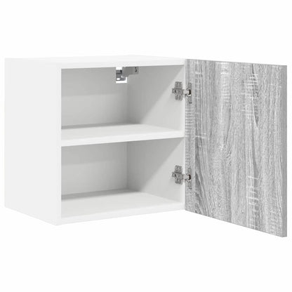 vidaXL Hanging Cabinet Grey Sonoma and White 40 x 31 x 40 cm