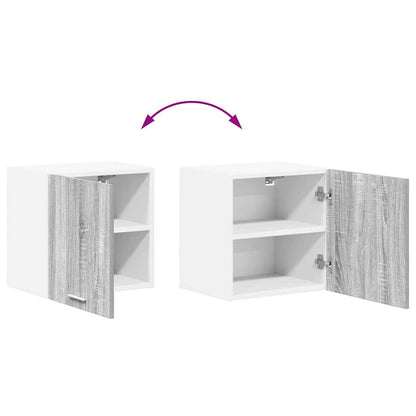 vidaXL Hanging Cabinet Grey Sonoma and White 40 x 31 x 40 cm