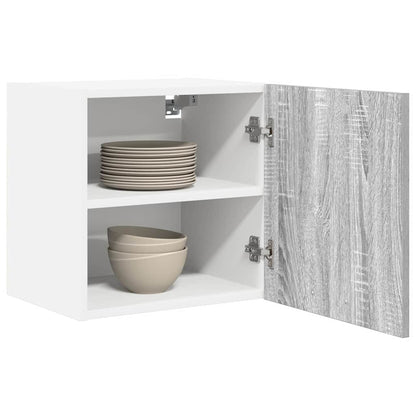 vidaXL Hanging Cabinet Grey Sonoma and White 40 x 31 x 40 cm