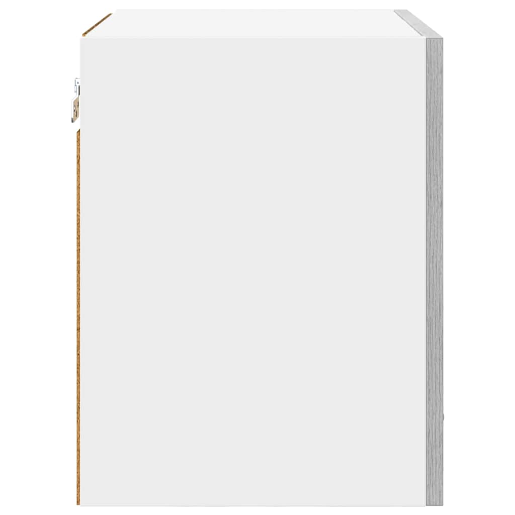 vidaXL Hanging Cabinet Grey Sonoma and White 40 x 31 x 40 cm