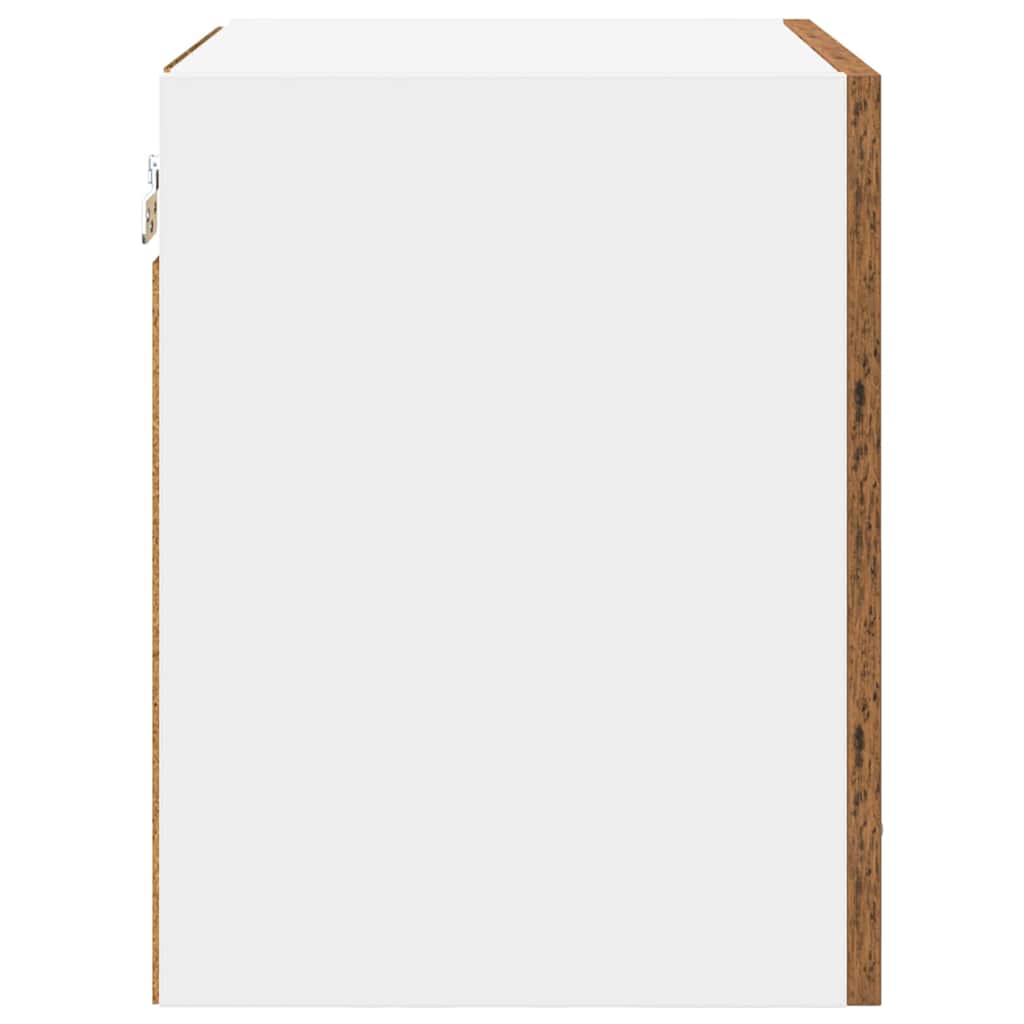 vidaXL Hanging Cabinet with Storage Old Wood and White 40 x 31 x 40 cm