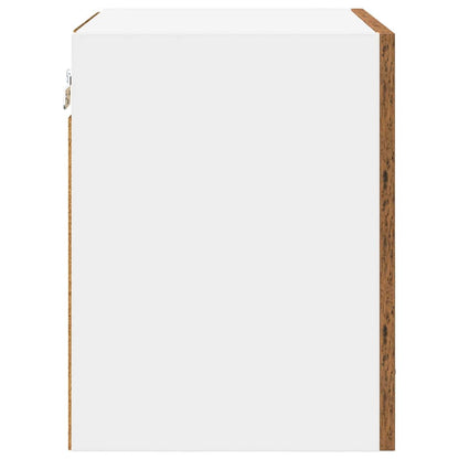 vidaXL Hanging Cabinet with Storage Old Wood and White 40 x 31 x 40 cm