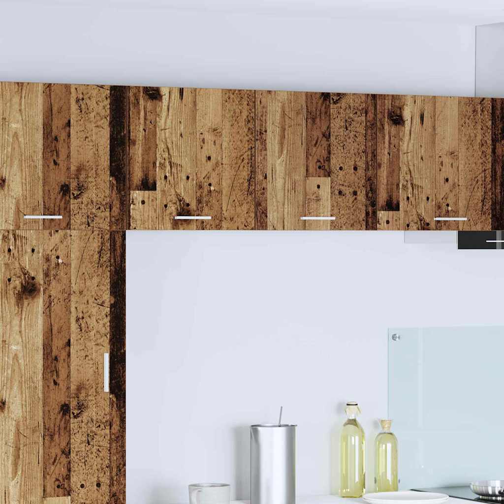 vidaXL Hanging Cabinet 2 pcs Old Wood and White 40 x 31 x 40 cm