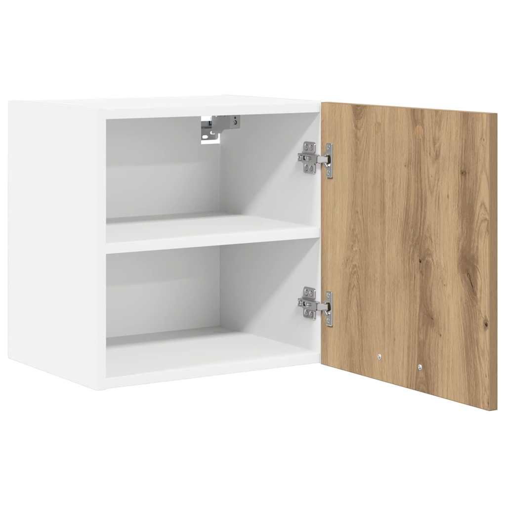 vidaXL Hanging Cabinet Artisan Oak and White 40 x 31 x 40 cm