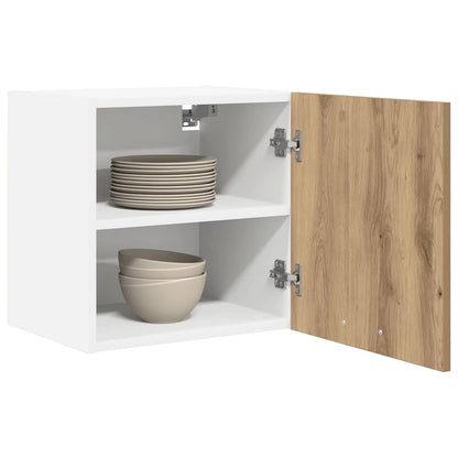 vidaXL Hanging Cabinet Artisan Oak and White 40 x 31 x 40 cm
