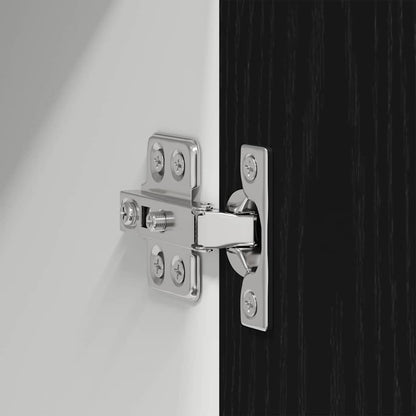 vidaXL Hanging Cabinet Black Oak and White 50 x 31 x 40 cm