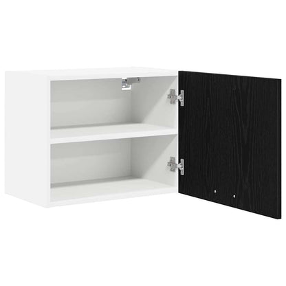 vidaXL Hanging Cabinet Black Oak and White 50 x 31 x 40 cm