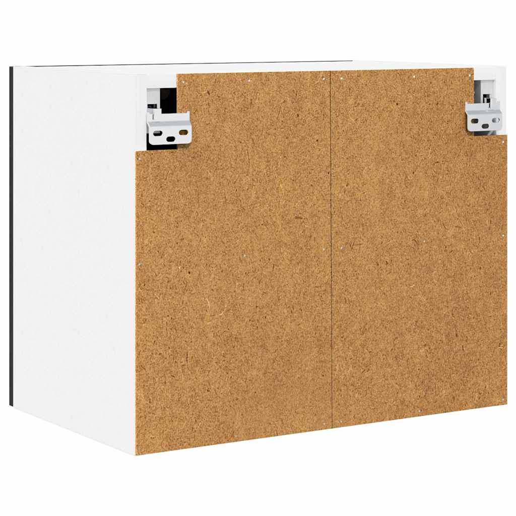 vidaXL Hanging Cabinet Black Oak and White 50 x 31 x 40 cm