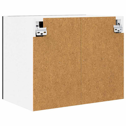 vidaXL Hanging Cabinet Black Oak and White 50 x 31 x 40 cm
