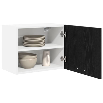 vidaXL Hanging Cabinet Black Oak and White 50 x 31 x 40 cm