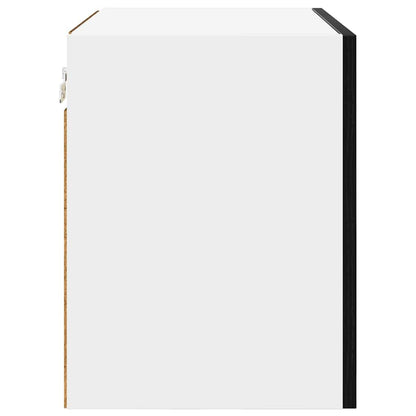 vidaXL Hanging Cabinet Black Oak and White 50 x 31 x 40 cm