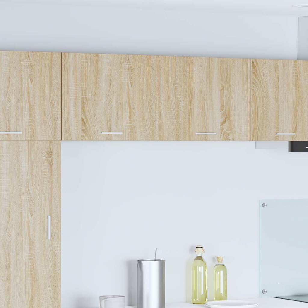 vidaXL Hanging Cabinet Sonoma Oak and White 50 x 31 x 40 cm