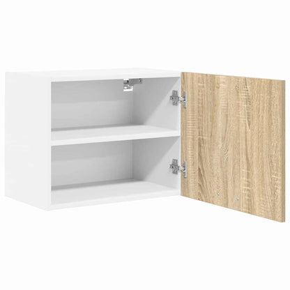 vidaXL Hanging Cabinet Sonoma Oak and White 50 x 31 x 40 cm