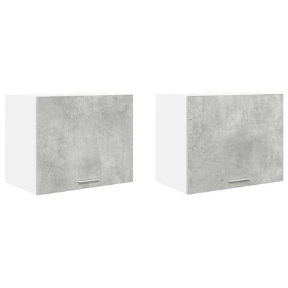 vidaXL Hanging Cabinet 2 pcs Concrete Grey and White 50 x 31 x 40 cm