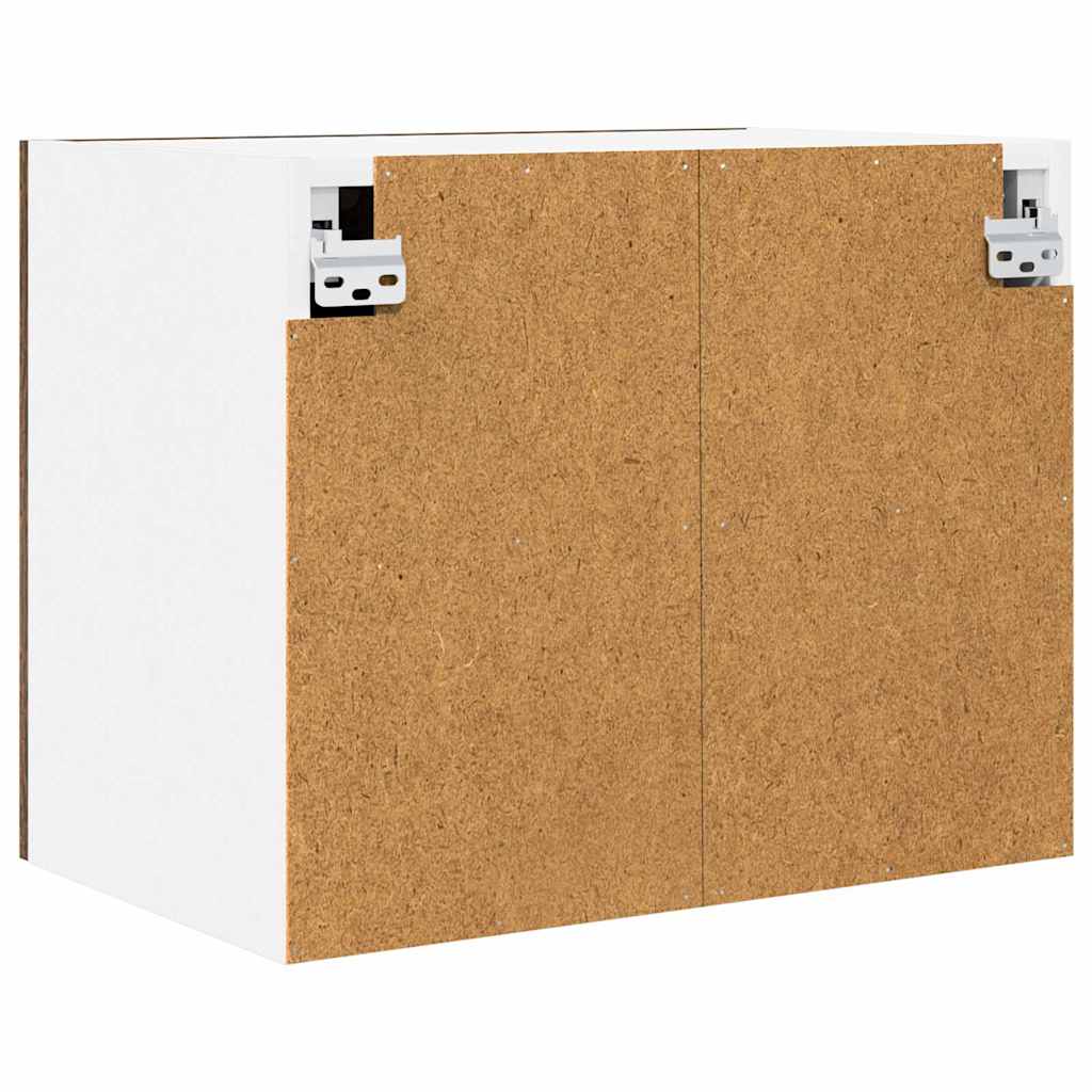 vidaXL Hanging Cabinet with Door Smoked Oak and White 50 x 31 x 40 cm