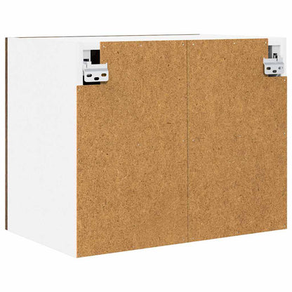 vidaXL Hanging Cabinet with Door Smoked Oak and White 50 x 31 x 40 cm