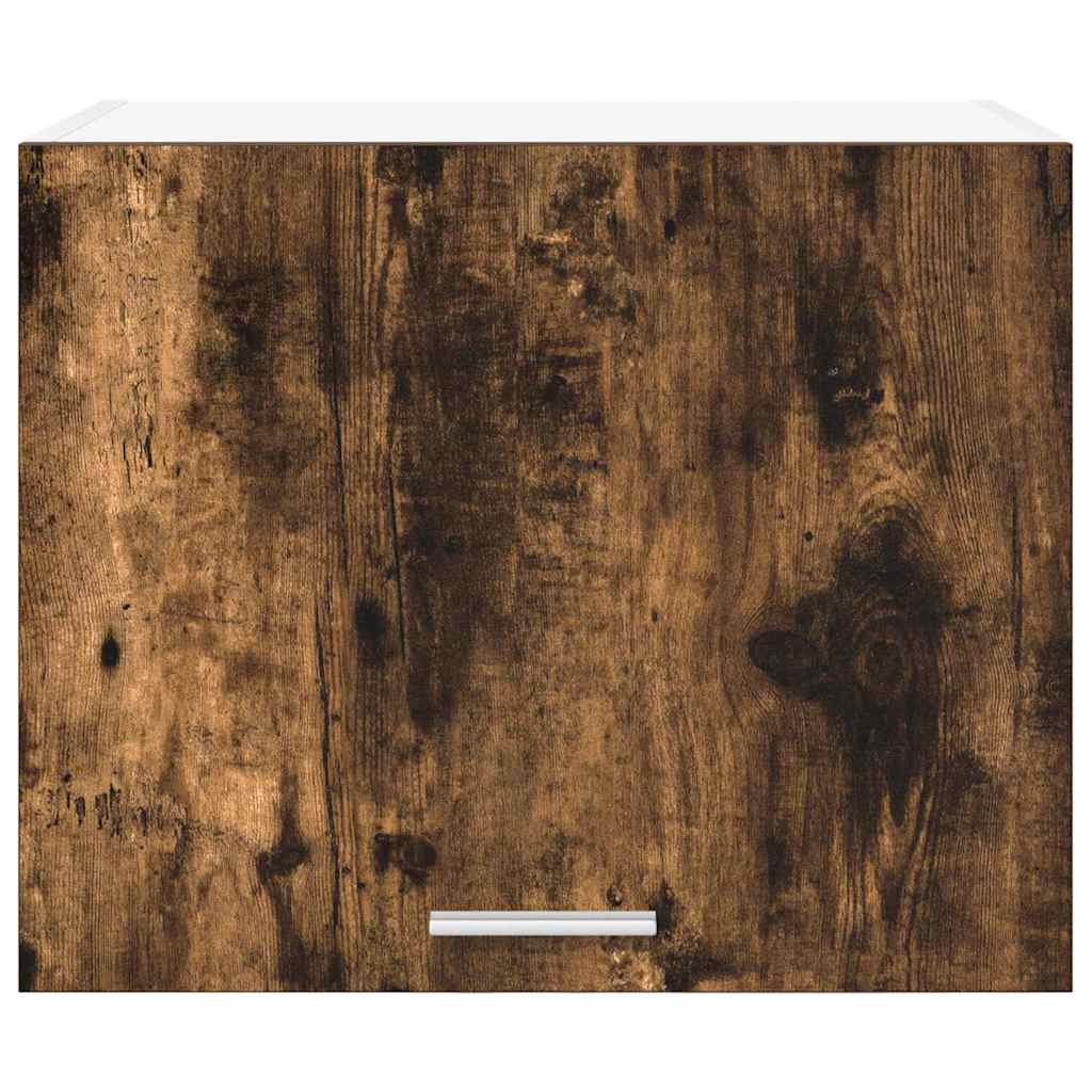 vidaXL Hanging Cabinet with Door Smoked Oak and White 50 x 31 x 40 cm