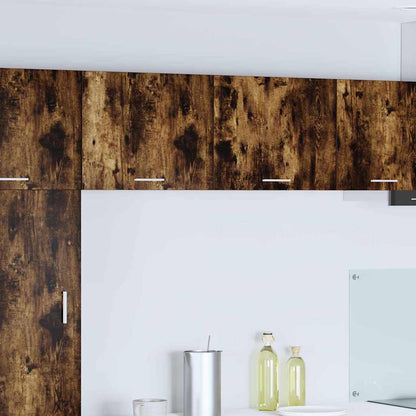vidaXL Hanging Cabinet 2 pcs Smoked Oak and White 50 x 31 x 40 cm
