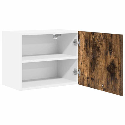 vidaXL Hanging Cabinet 2 pcs Smoked Oak and White 50 x 31 x 40 cm