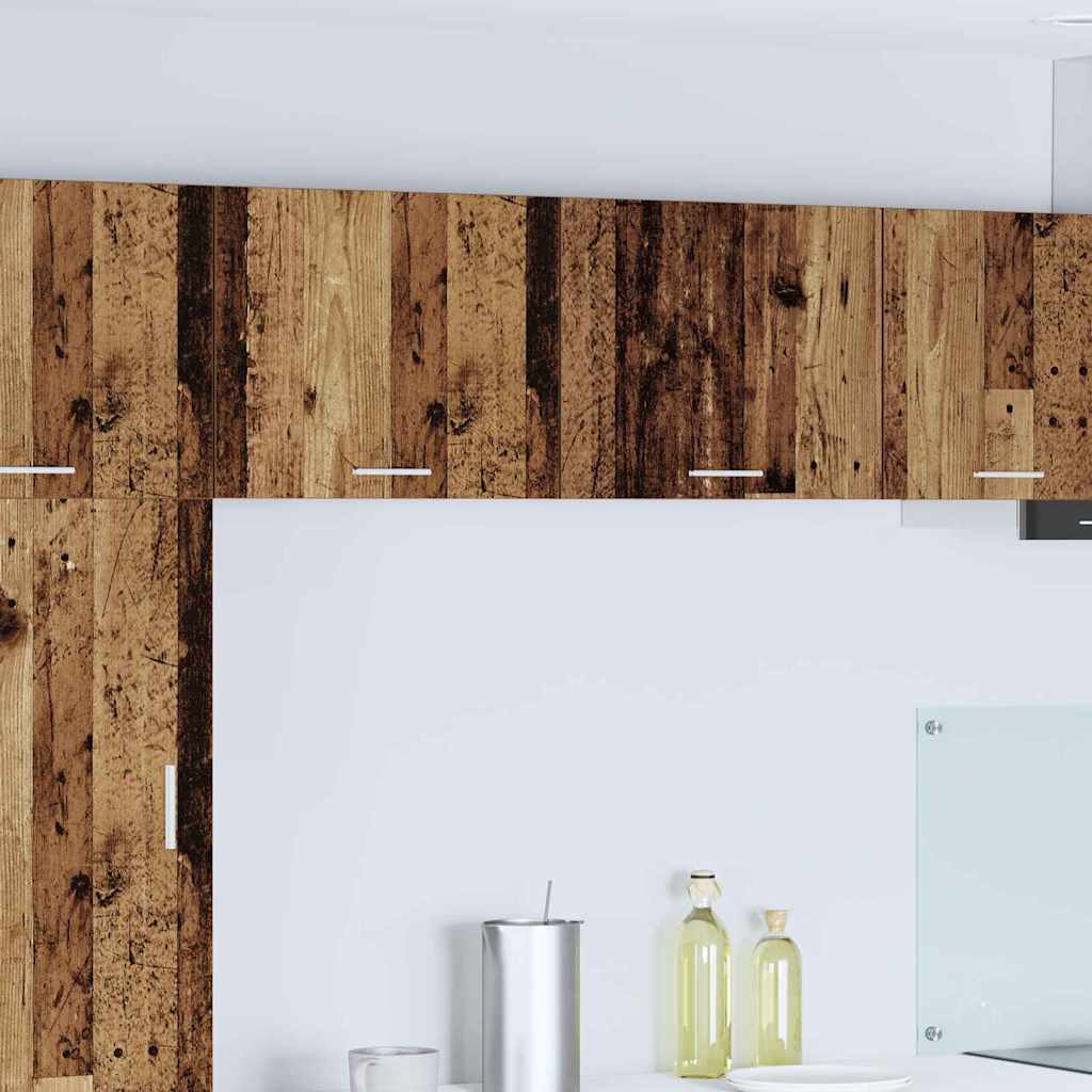 vidaXL Hanging Cabinet 2 pcs Old Wood and White 50 x 31 x 40 cm