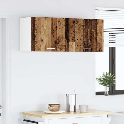 vidaXL Hanging Cabinet 2 pcs Old Wood and White 50 x 31 x 40 cm
