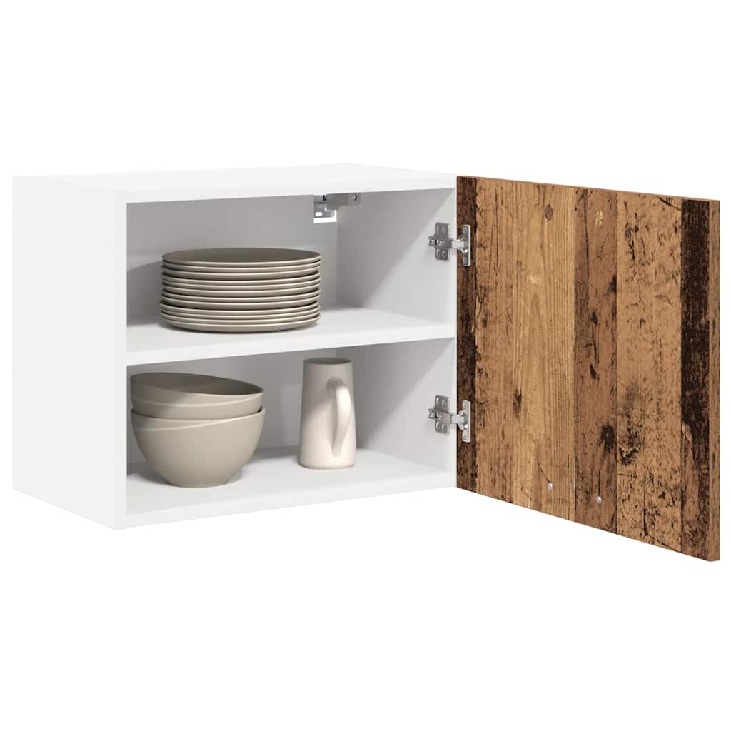 vidaXL Hanging Cabinet 2 pcs Old Wood and White 50 x 31 x 40 cm