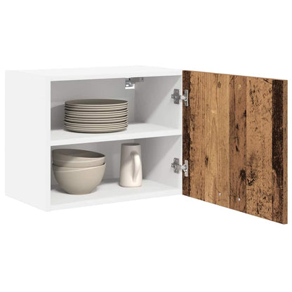 vidaXL Hanging Cabinet 2 pcs Old Wood and White 50 x 31 x 40 cm