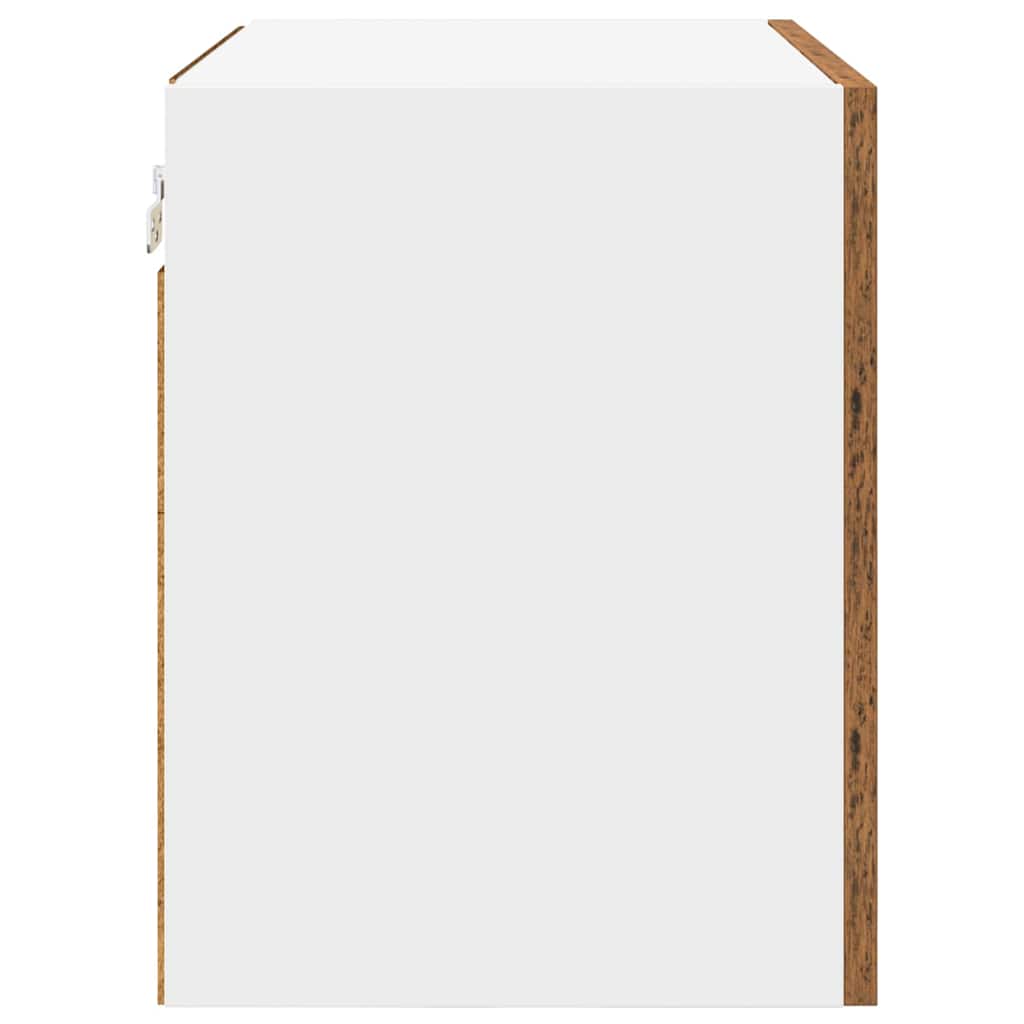 vidaXL Hanging Cabinet 2 pcs Old Wood and White 50 x 31 x 40 cm