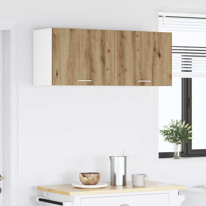 vidaXL Hanging Cabinet Artisan Oak and White 50 x 31 x 40 cm