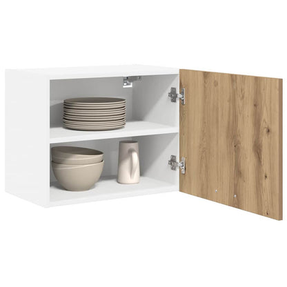 vidaXL Hanging Cabinet Artisan Oak and White 50 x 31 x 40 cm