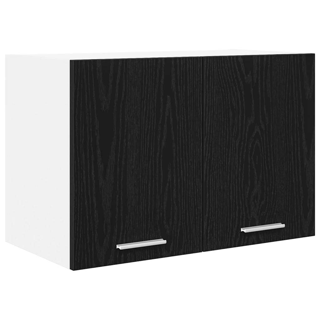 vidaXL Hanging Cabinet Black Oak and White 60 x 31 x 40 cm