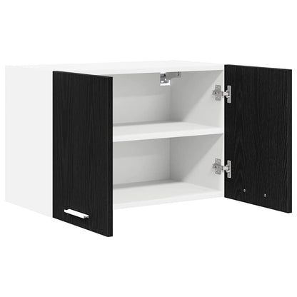 vidaXL Hanging Cabinet Black Oak and White 60 x 31 x 40 cm