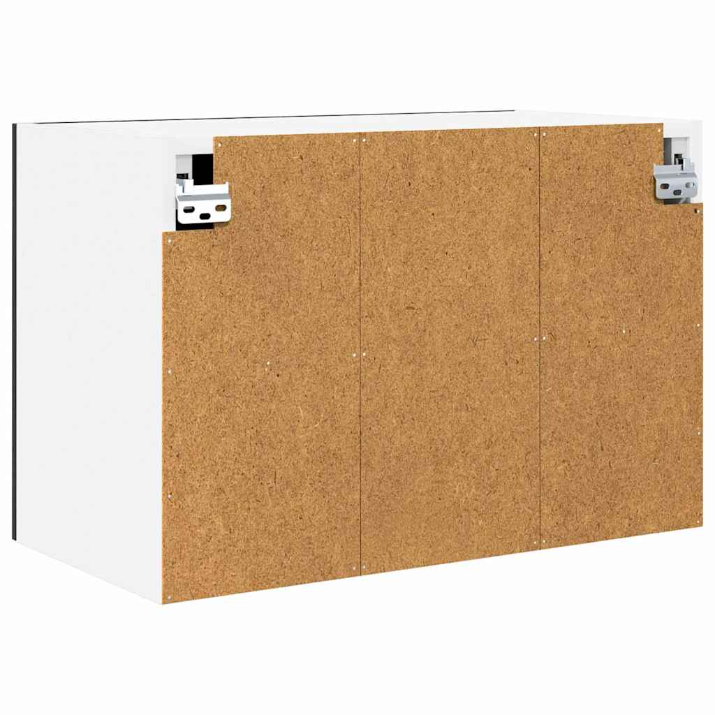vidaXL Hanging Cabinet Black Oak and White 60 x 31 x 40 cm