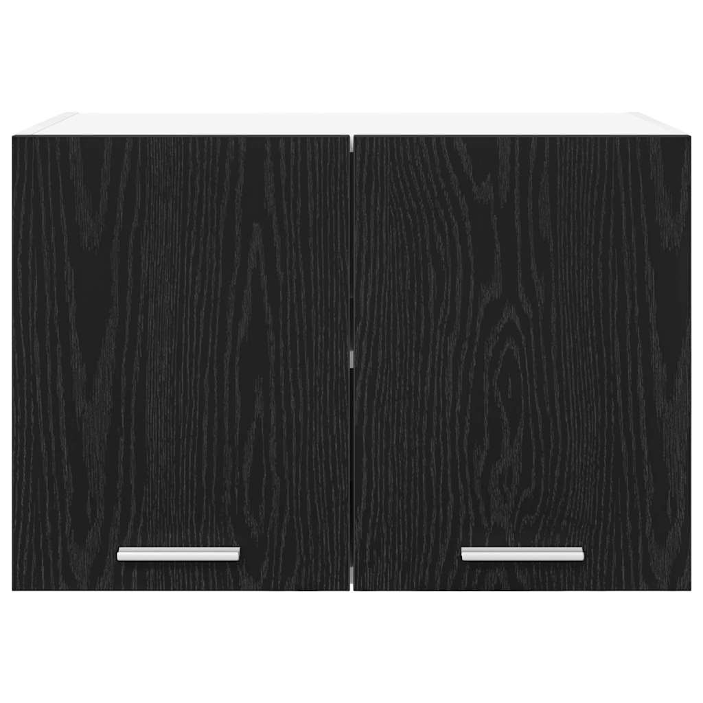 vidaXL Hanging Cabinet Black Oak and White 60 x 31 x 40 cm