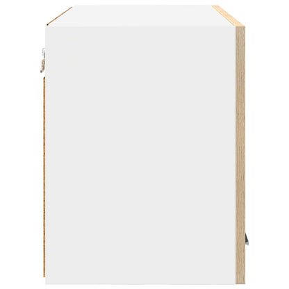 vidaXL Hanging Cabinet 2 pcs Sonoma Oak and White 60 x 31 x 40 cm
