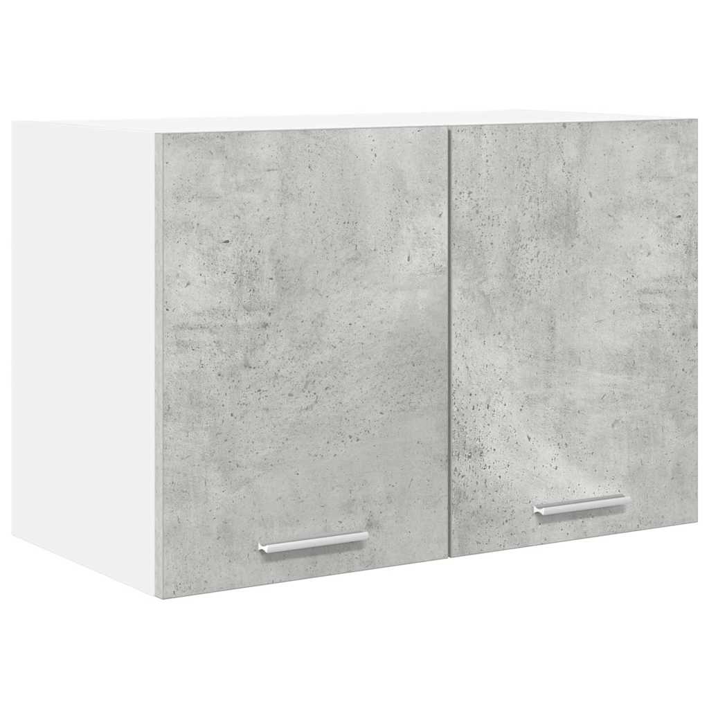vidaXL Hanging Cabinet 2 pcs Concrete Grey and White 60 x 31 x 40 cm