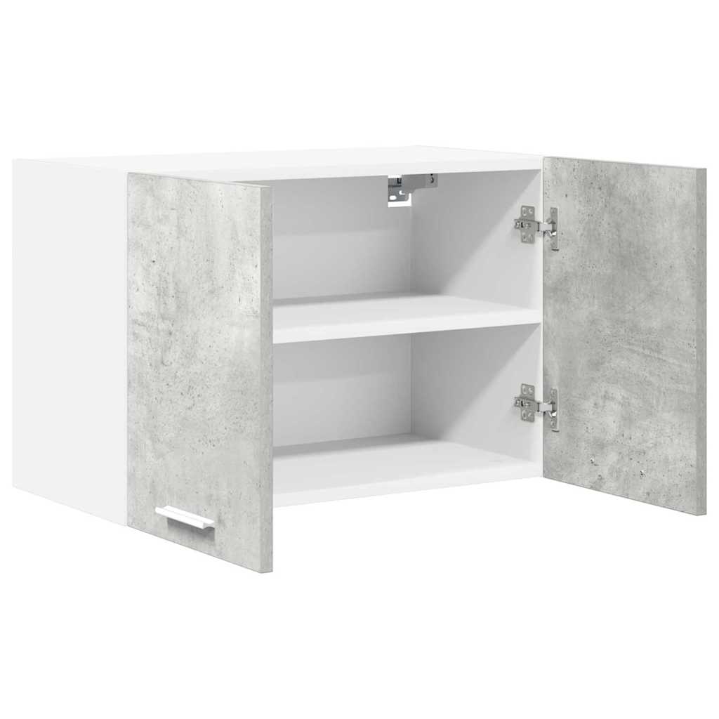 vidaXL Hanging Cabinet 2 pcs Concrete Grey and White 60 x 31 x 40 cm